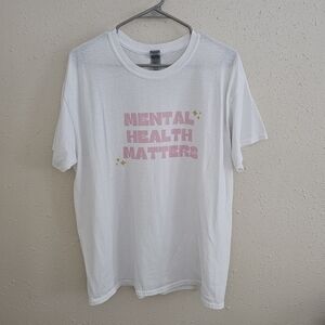 Mental Health Matters White Graphic Tee